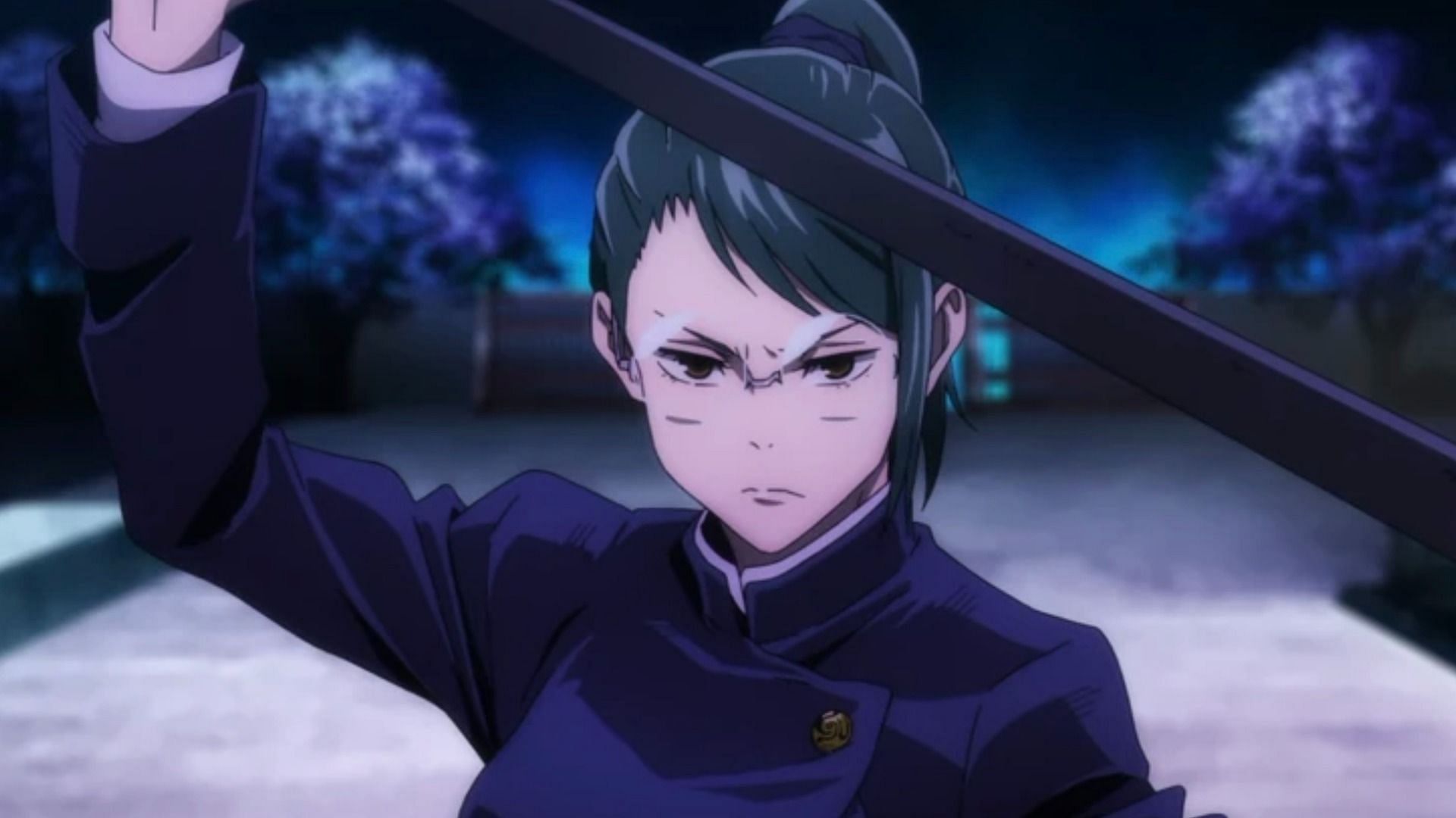 Maki Zenin as seen in anime (Image via MAPPA)